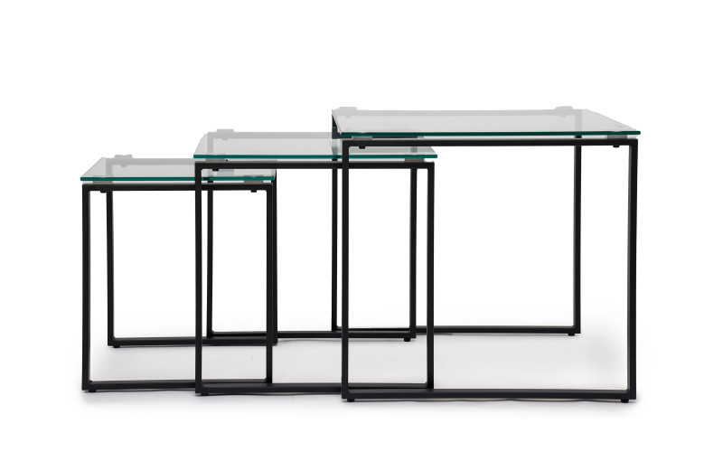 Nest of coffee tables Setina, black  1