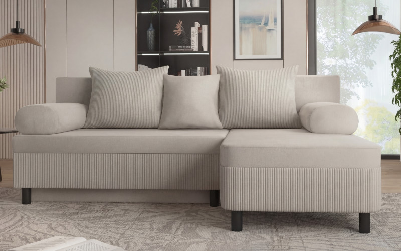 Extendable corner sofa Delano S, light beige  1