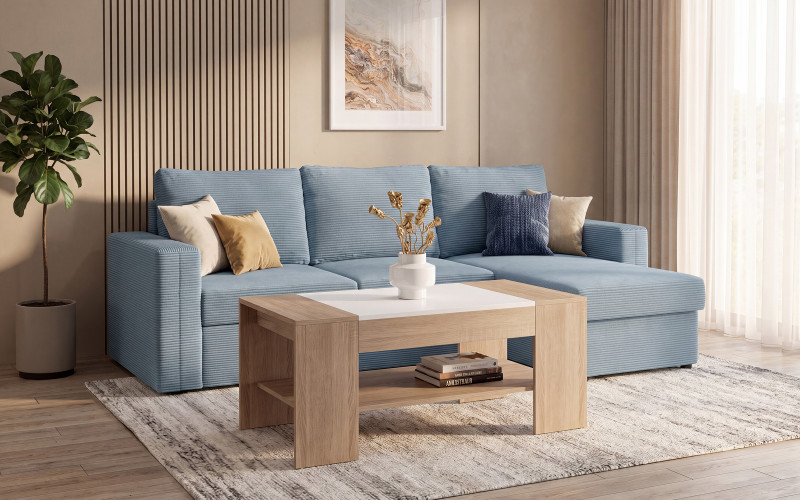 Set Sofa Justin Ultra + cofffee table Sima, blue  1