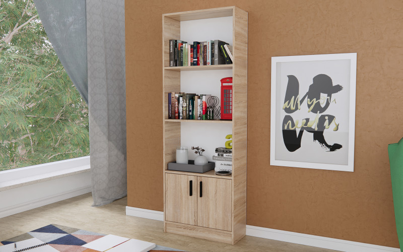 Bookcase Fedra, Sonoma oak  1