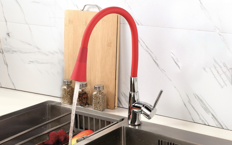 Mixer tap Havana, red  1