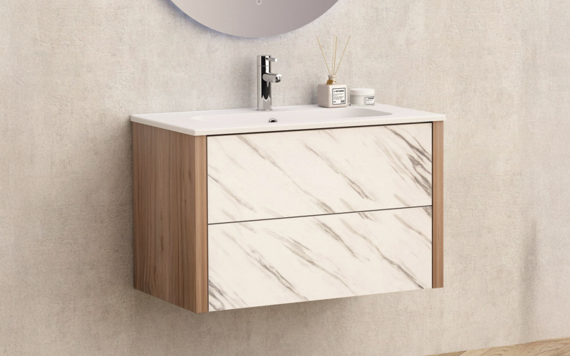 PVC bathroom cabinet with sink ICP8050MW,   1
