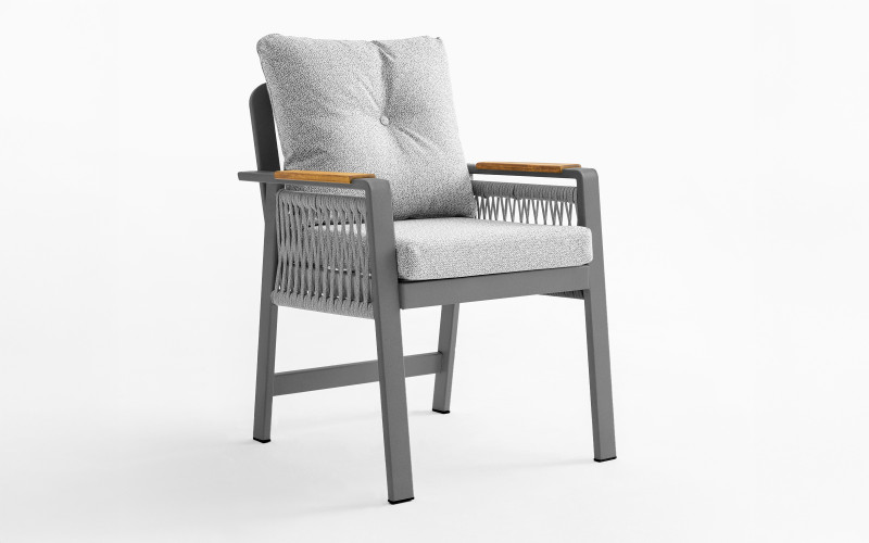Garden chair Artemis, cappuccino + anthracite  1