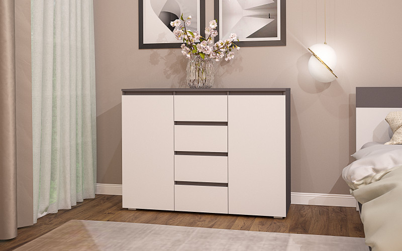 Dresser Alec B, grey graphite + white  1