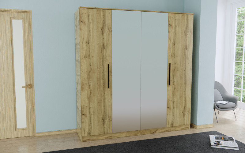 Гардероб Анджелина Wood, дъб вотан  1