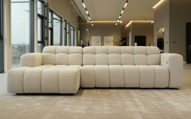 Extendable corner sofa with electric mechanism Modera, white  6