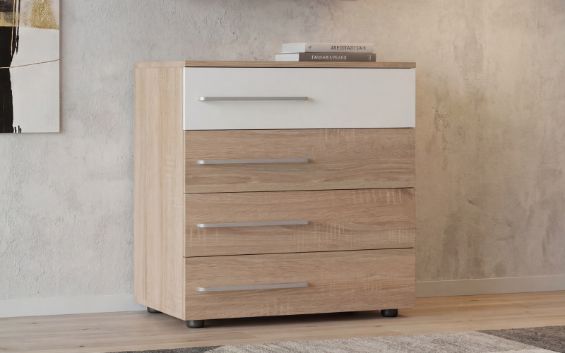 Dresser Ophelia, Sonoma oak + white  1
