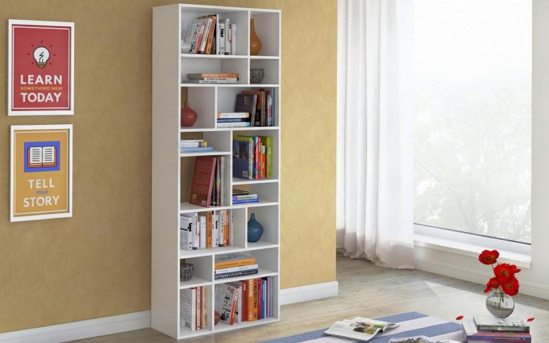 Shelf unit Astrid L, white  1