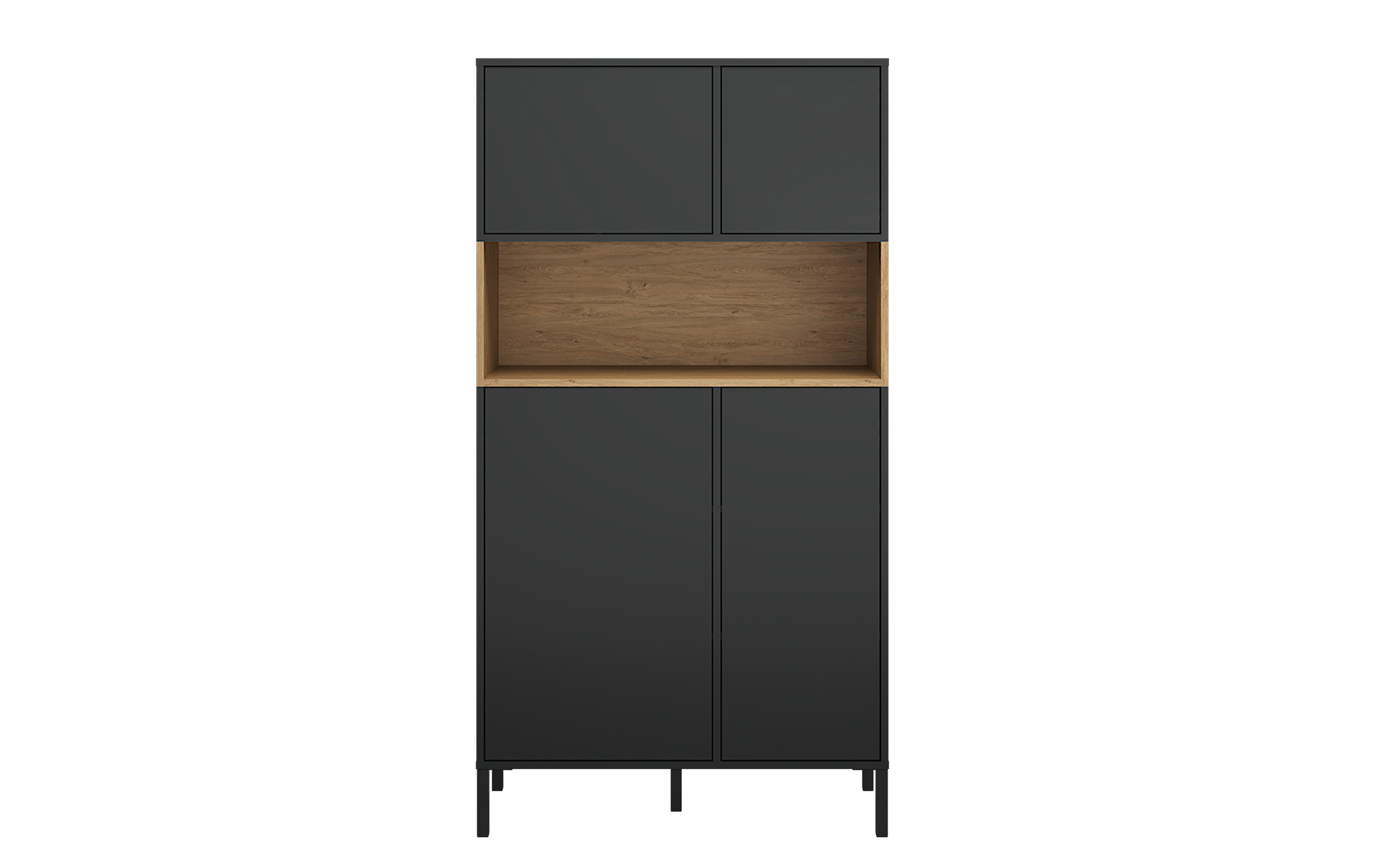 Cabinet Perie 1, anthracite + Stone oak  2