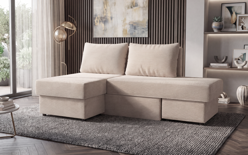 Extendable sofa Bonnie, light beige  1