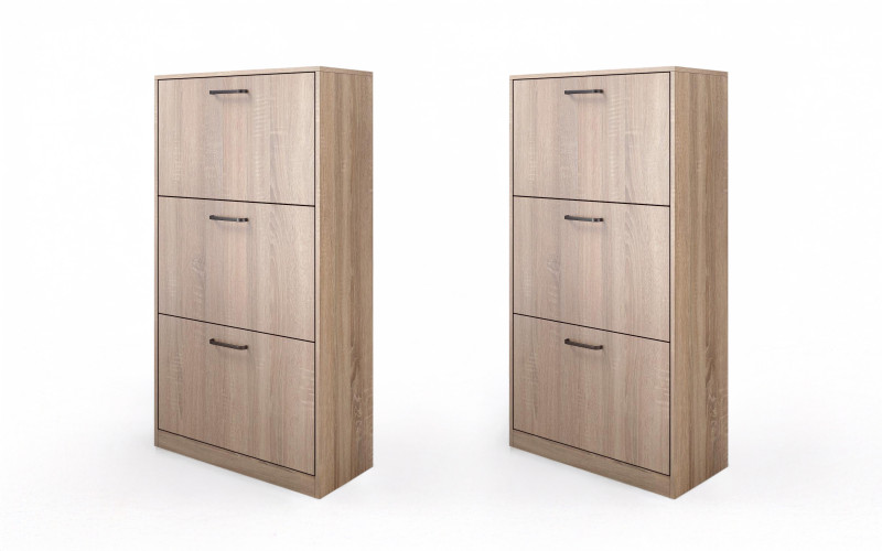 Set of 2 shoe cabinets Beko 3, Sonoma oak  1