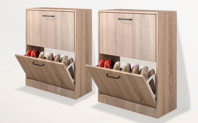 Set of 2 shoe cabinets Beko 2, Sonoma oak  1