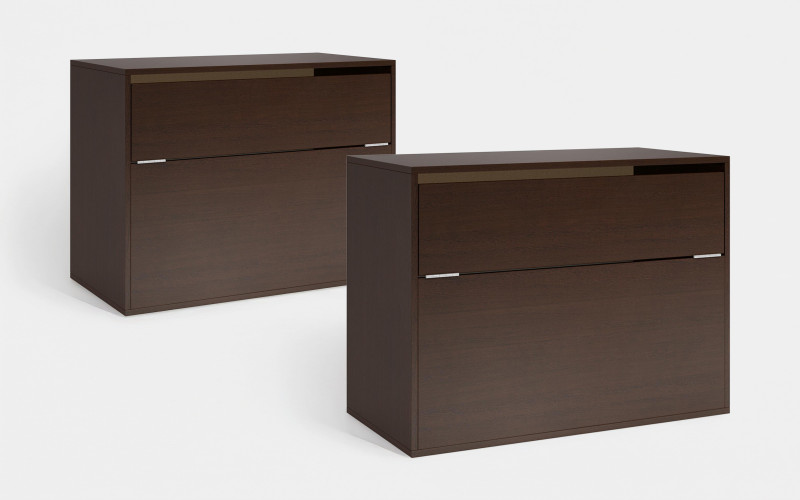 Set of 2 storage chests Bella S, Wenge  1