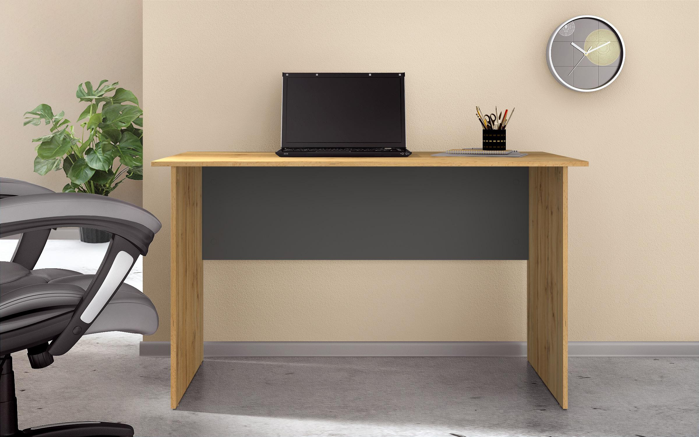 Desk Ivel 2, Wotan  oak + anthracite  3