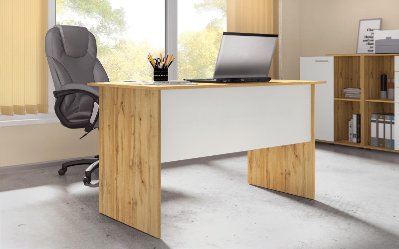 Desk Ivel 2, Wotan oak + white  1