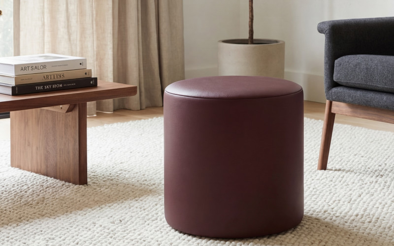 Ottoman Sully, burgundy  1