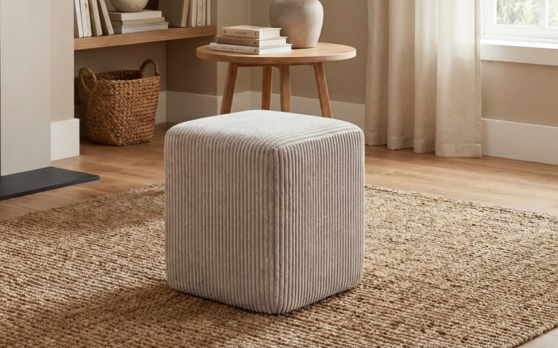 Ottoman Dolly, light beige  1