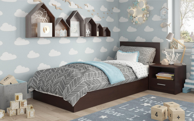 Bed for mattress 90/200 Easy, Wenge  1