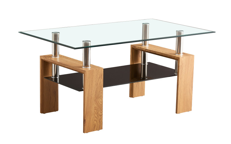 Coffee table Deyna, Golden oak + black  1