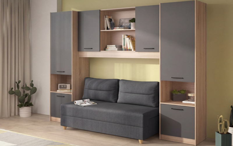 Set Diema, Sonoma oak + anthracite matt + dark grey  1