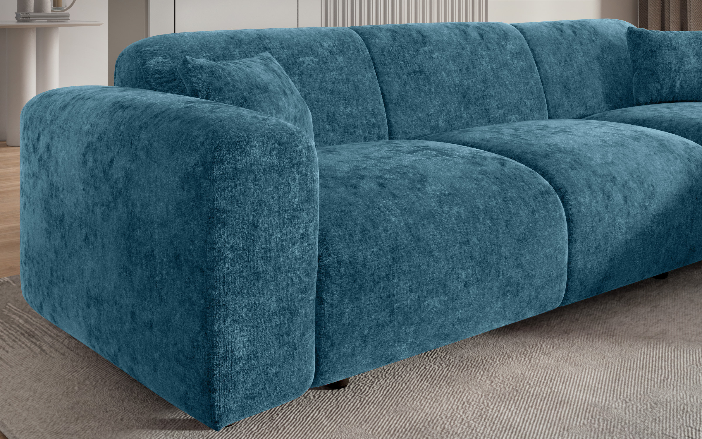 Extendable corner sofa Alegro, turquoise  7