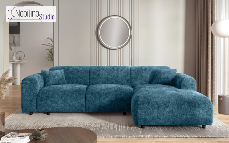 Extendable corner sofa Alegro, turquoise  1