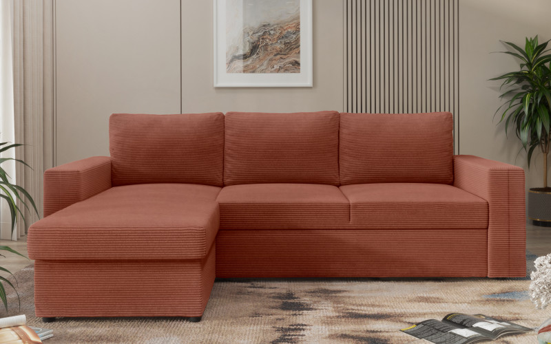 Extendable sofa Justin, orange  1