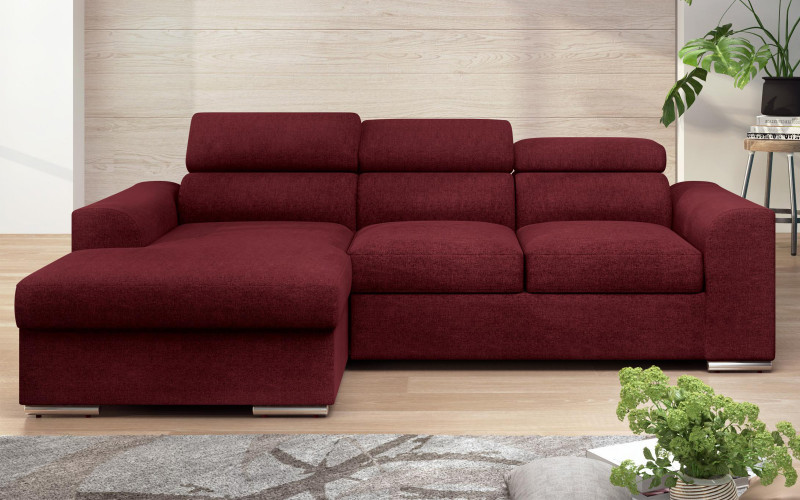 Extendable corner sofa Morgan, burgundy  3