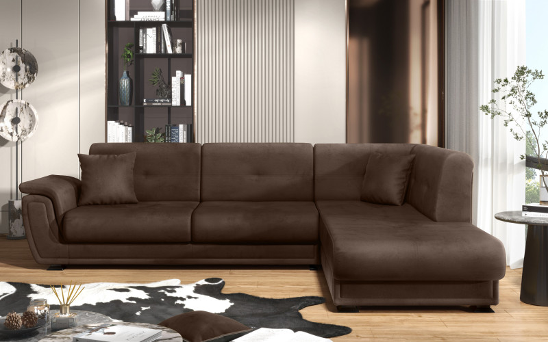 Extendable sofa Princess II + click- clack mechanism, dark brown  1