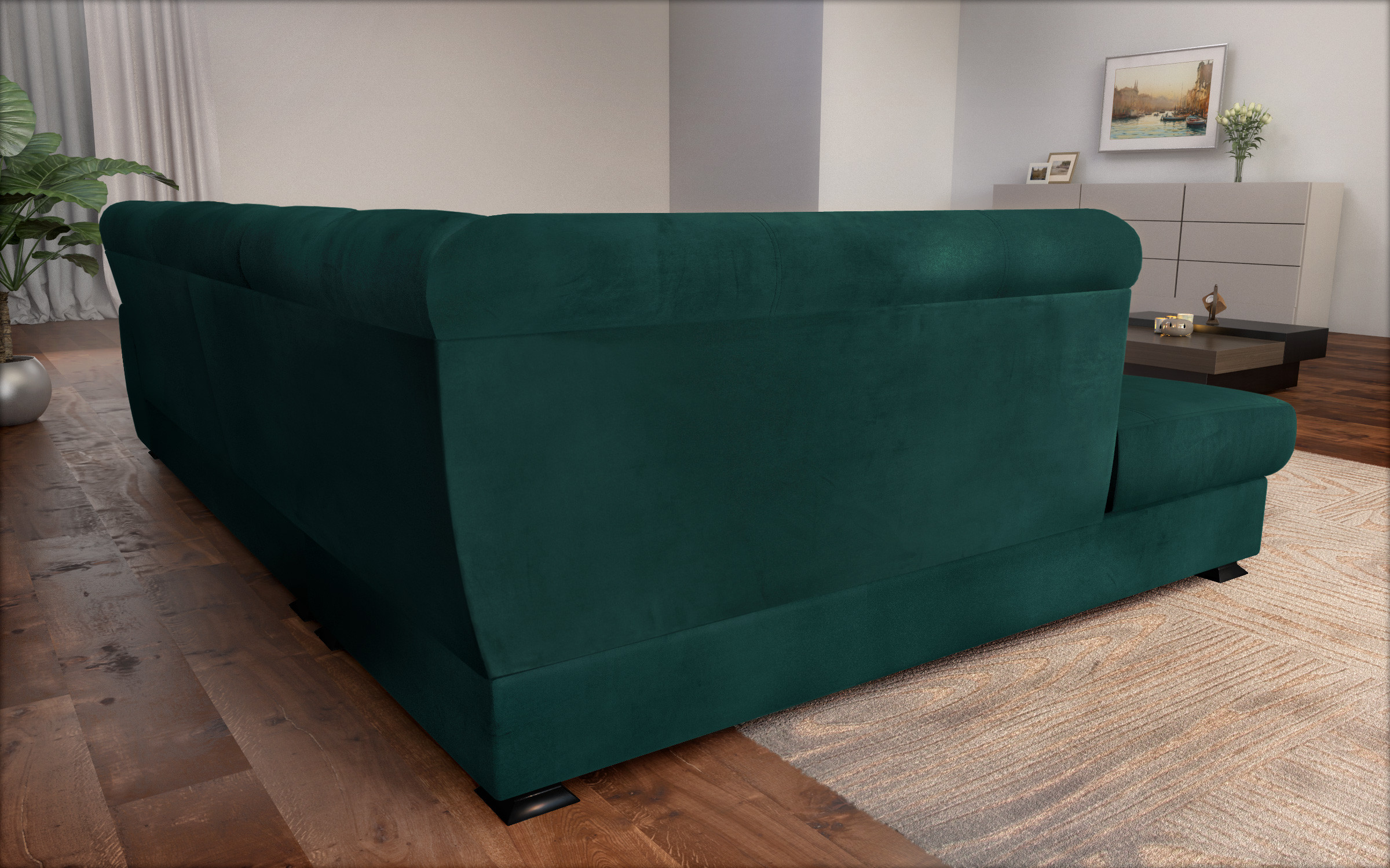 Extendable sofa Princess II + click clack mechanism, green  9