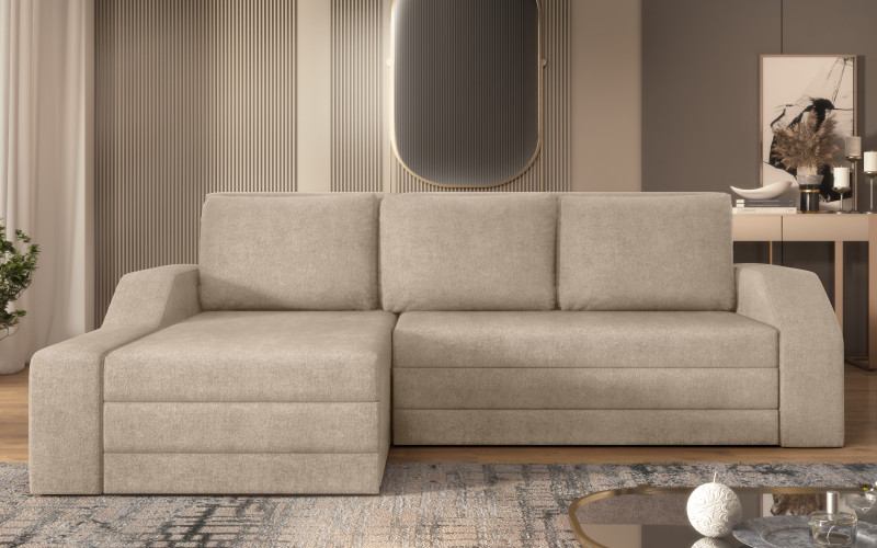 Extendable corner sofa Russell, light beige  1