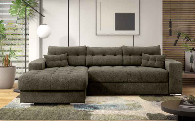 Extendable corner sofa Sander, green  3