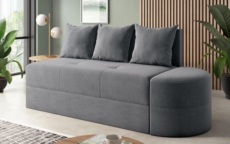 Extendable sofa + оttoman Ugo, grey  1
