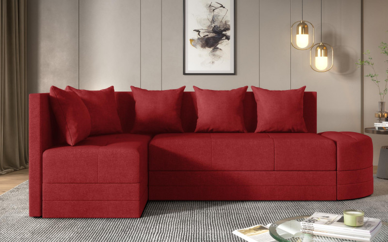 Extendable sofa Reilly, red  1