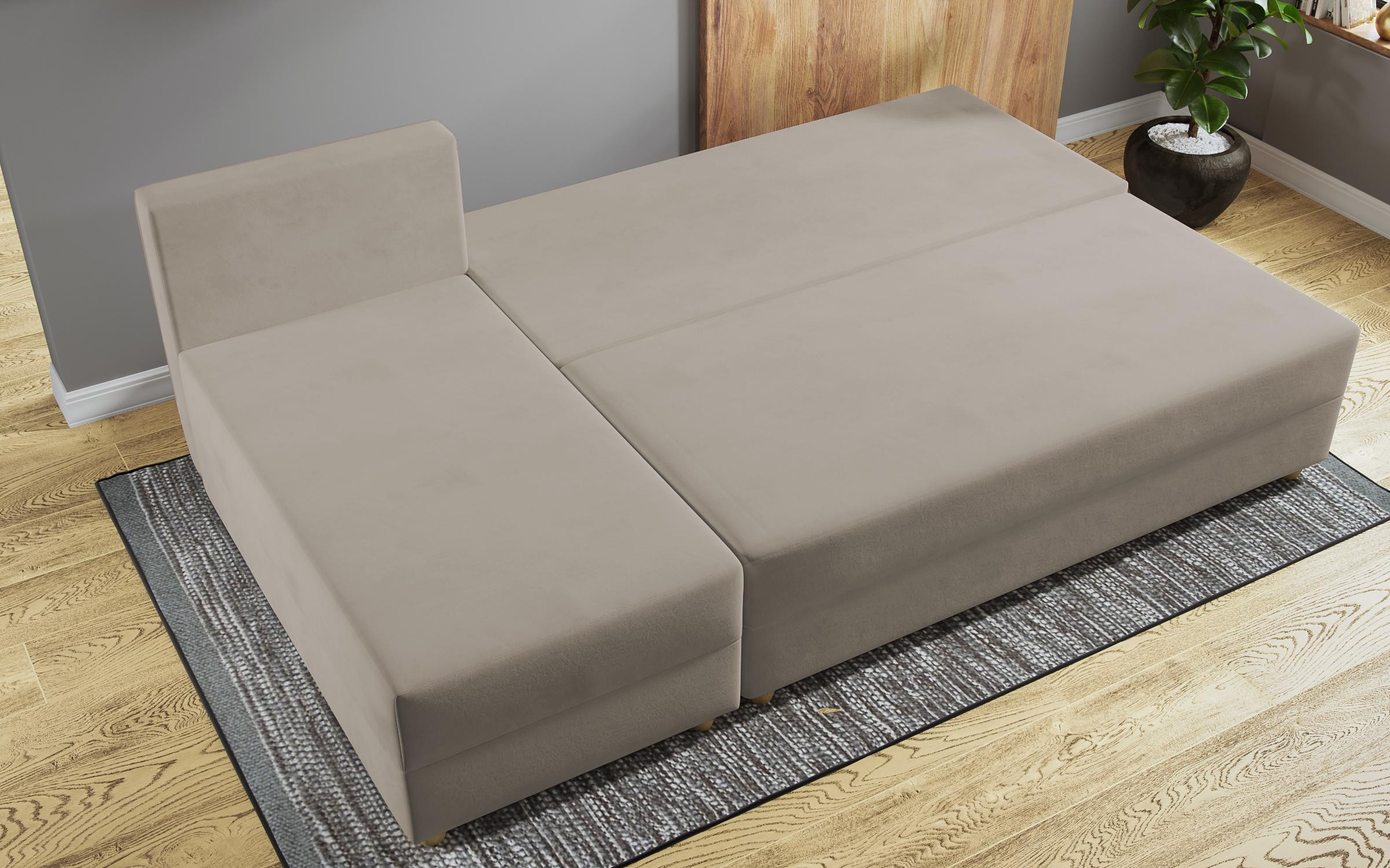 Extendable corner sofa Dafini, dark beige + green  10