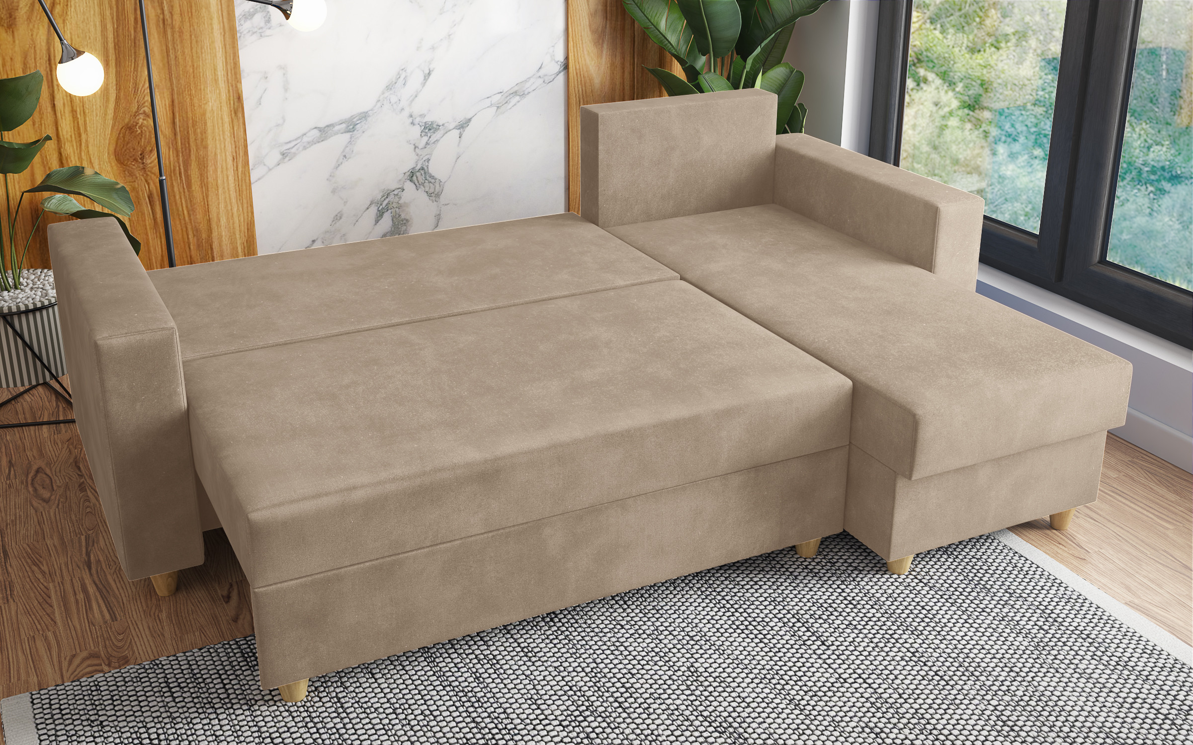 Extendable corner sofa Fabiola, beige  8