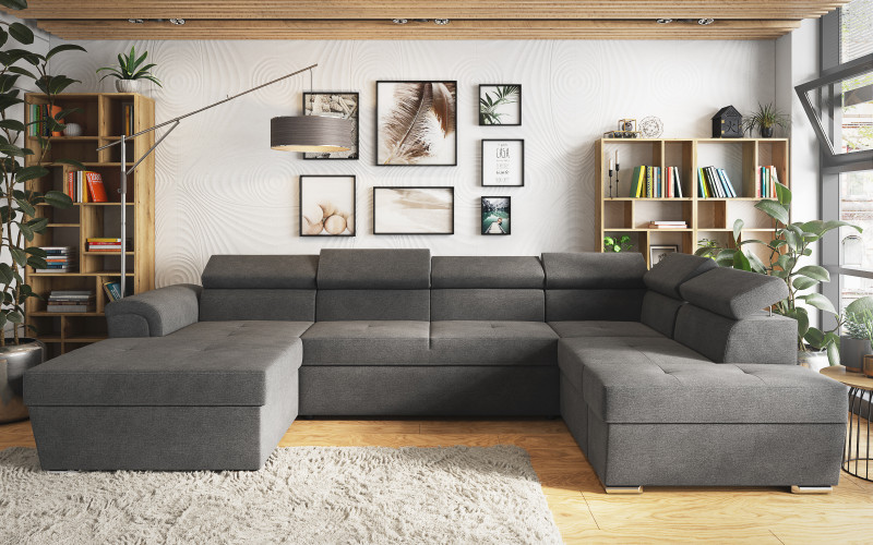 U-shaped sofa Madison, dark grey  1