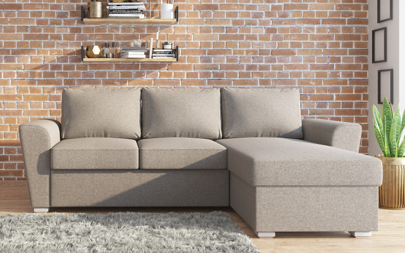 Extendable corner sofa Michelangelo, dark beige  3
