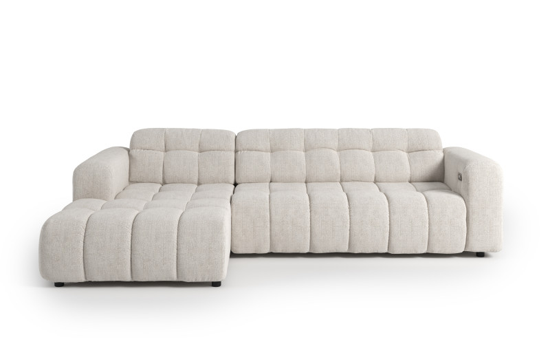 Extendable corner sofa with electric mechanism Modera, white  4
