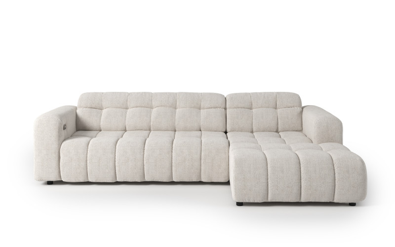 Extendable corner sofa with electric mechanism Modera, white  4