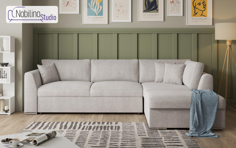 Extendable corner sofa Toscana Supreme, beige  1