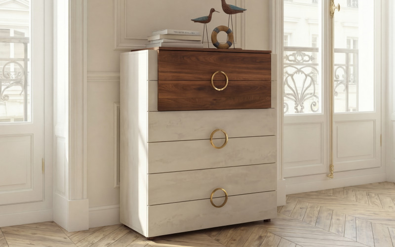 Dresser Aronda, Silk + Cognac oak  1