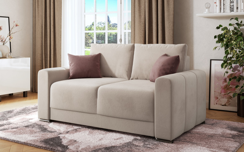 Two-seater sofa Ego, beige + pink  1