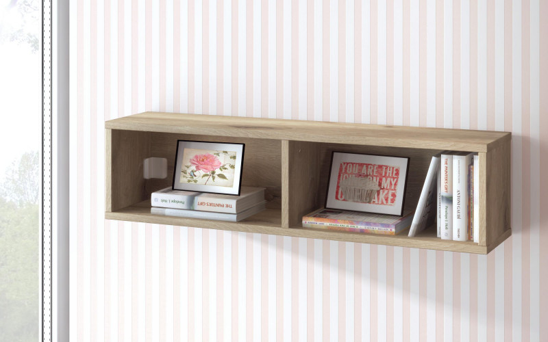Bookcase Bora, light Scandinavian oak  1