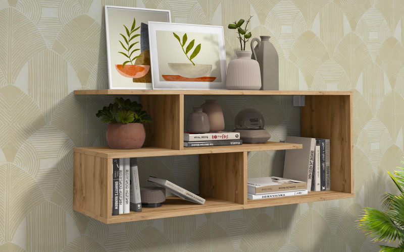 Bookcase Elmana, Wotan oak  1