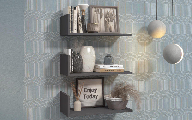 Bookcase Artena, anthracite  1