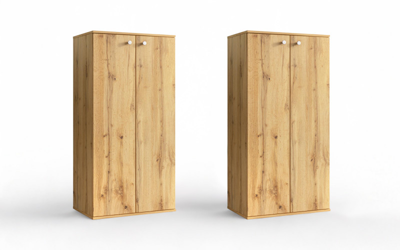 Set of 2 shoe cabinets Pharrell, Wotan oak  1