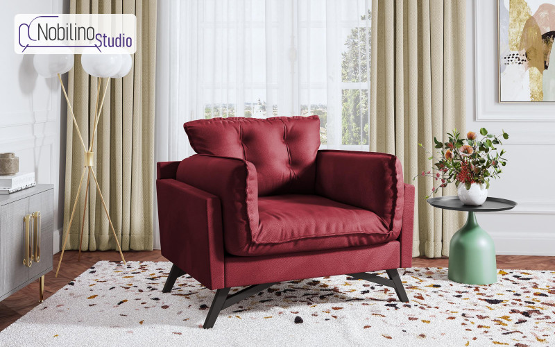 Armchair Vienna, burgundy  1