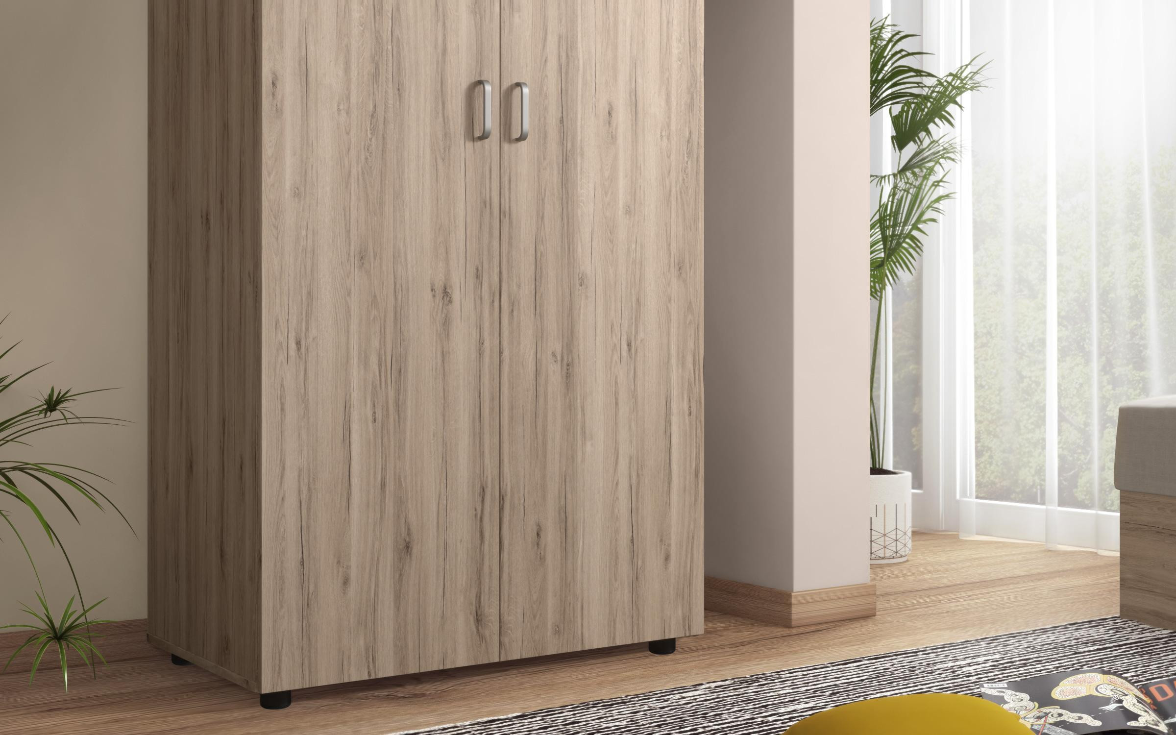 Wardrobe Alaska M018 double-winged, Malta oak  3