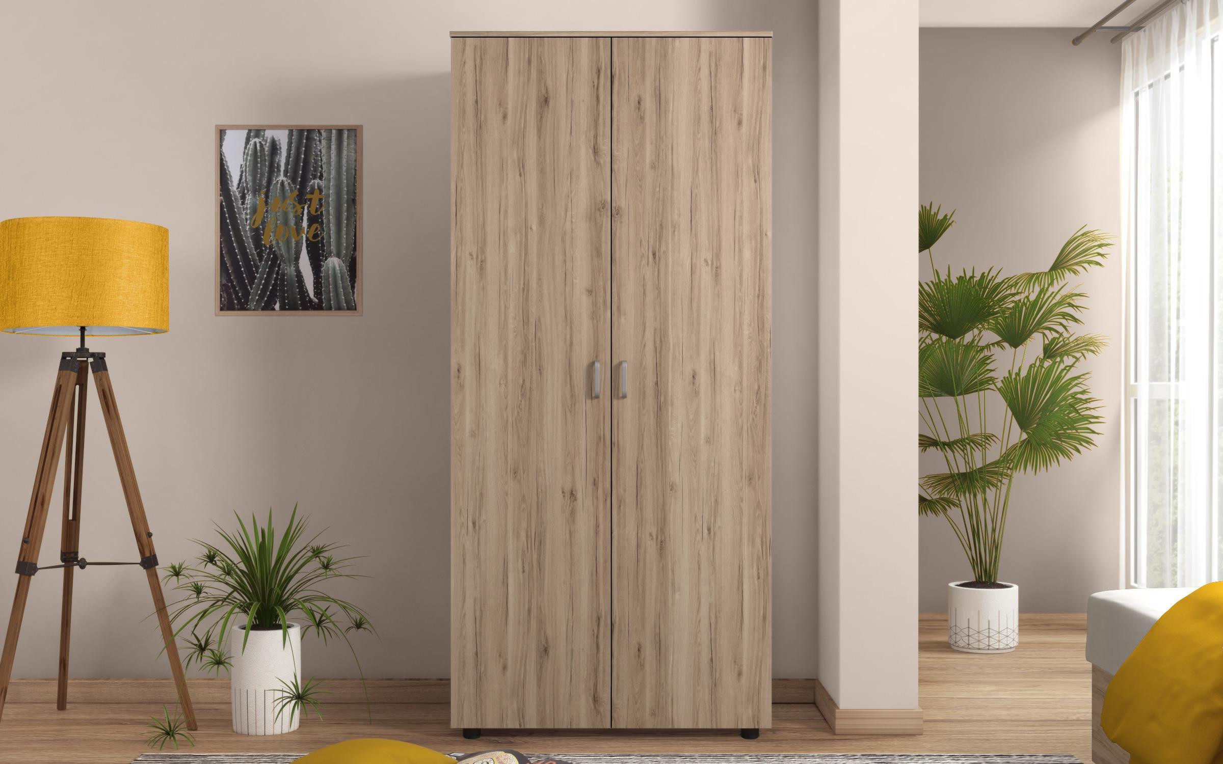 Wardrobe Alaska M018 double-winged, Malta oak  2